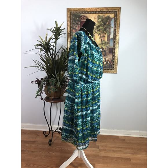 Enfocus Women Sheath Dress 20W Sleeveless Boho Vacation Clueless Preppy Pullover - Picture 3 of 9